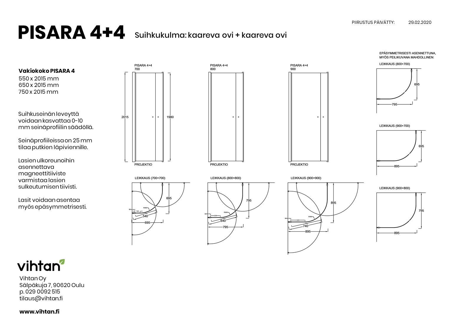 mittakuva_suihkukulma_PISARA 4+4