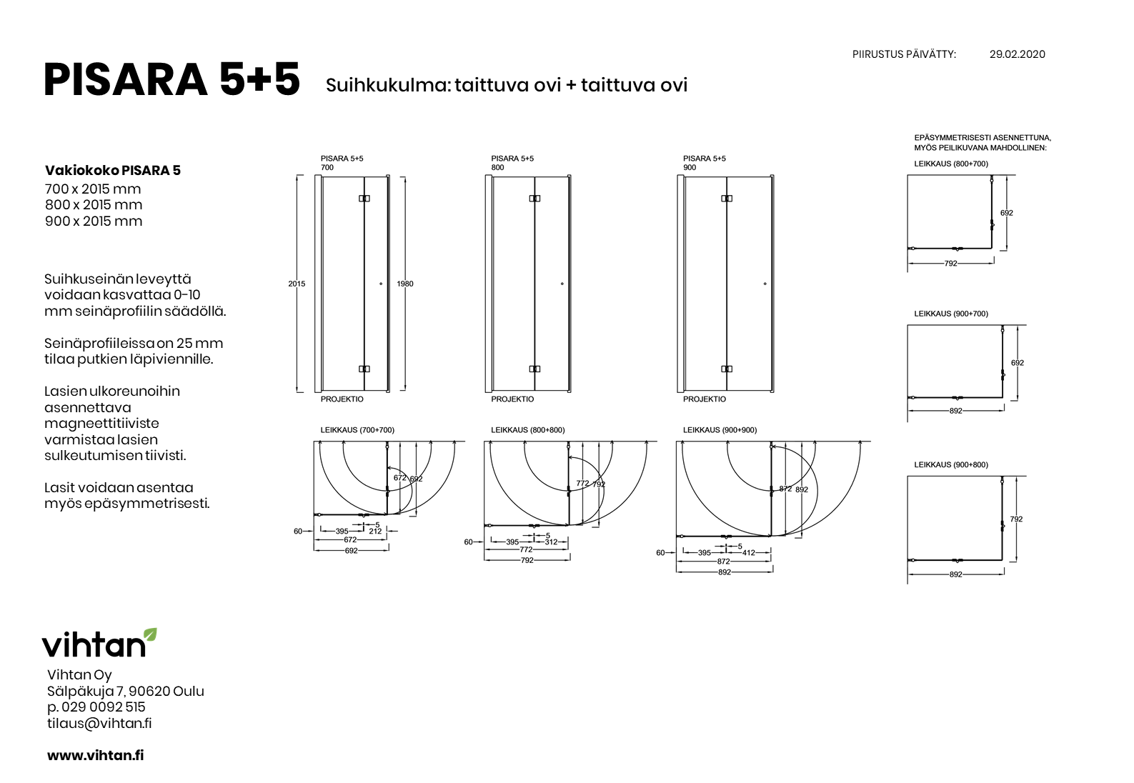 mittakuva_suihkukulma_PISARA 5+5